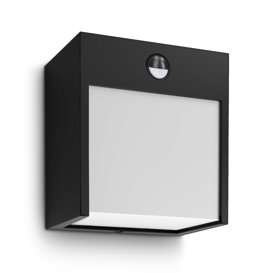 Brilagi-Applique murale extérieure avec détecteur TERNI LED/12W/230V noir IP44
