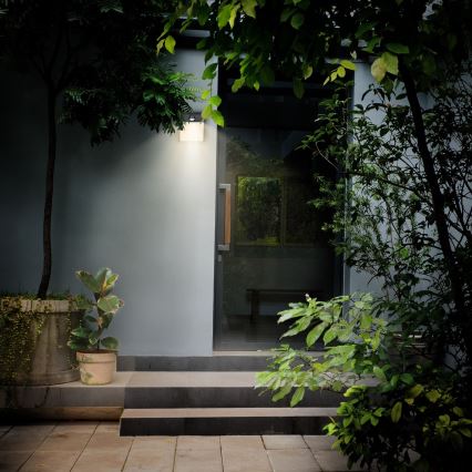 Brilagi-Applique murale extérieure avec détecteur TERNI LED/12W/230V noir IP44