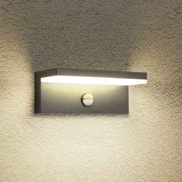 Brilagi - Applique murale extérieure avec détecteur TESSI LED/10W/230V anthracite IP54