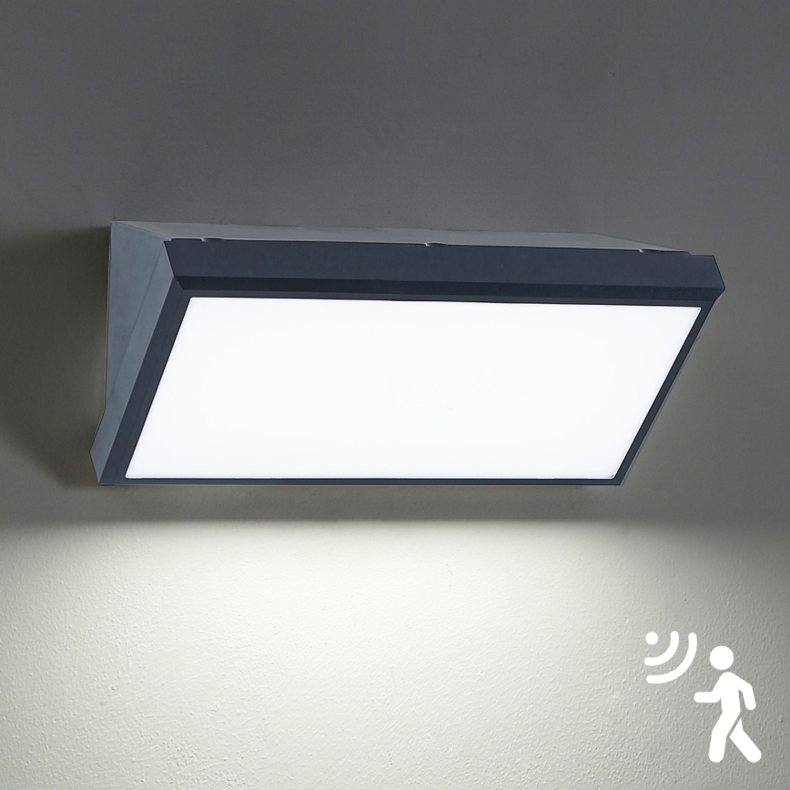 Brilagi - Applique murale extérieure avec détecteur TRIANGLE LED/20W/230V anthracite IP65