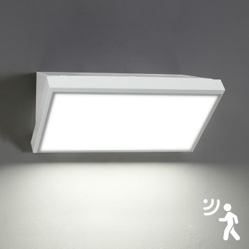 Brilagi - Applique murale extérieure avec détecteur TRIANGLE LED/20W/230V blanc IP65