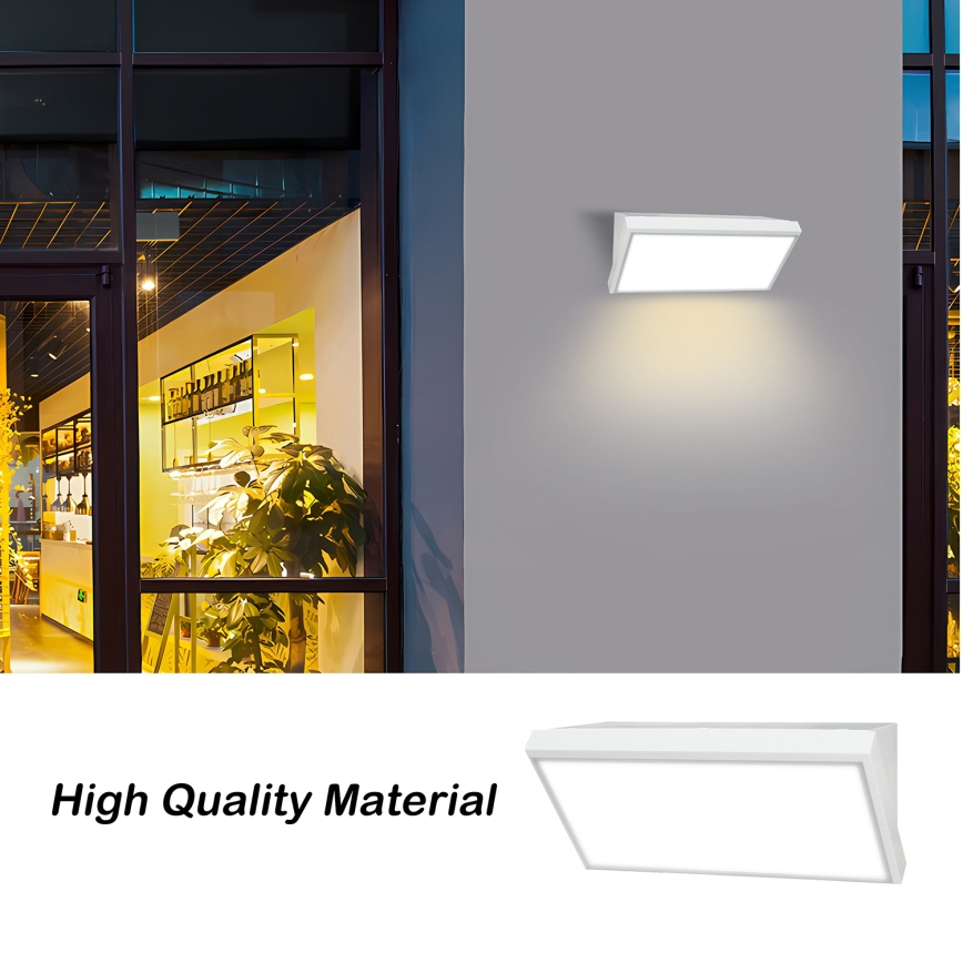 Brilagi - Applique murale extérieure avec détecteur TRIANGLE LED/20W/230V blanc IP65