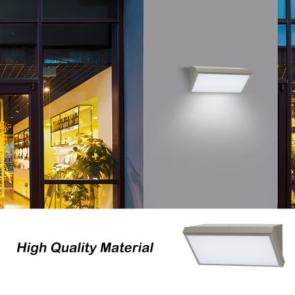 Brilagi - Applique murale extérieure avec détecteur TRIANGLE LED/20W/230V gris IP65