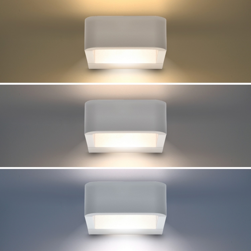 Brilagi - Applique murale extérieure BARI LED/7W/230V 3000/4000/6000K blanc IP54