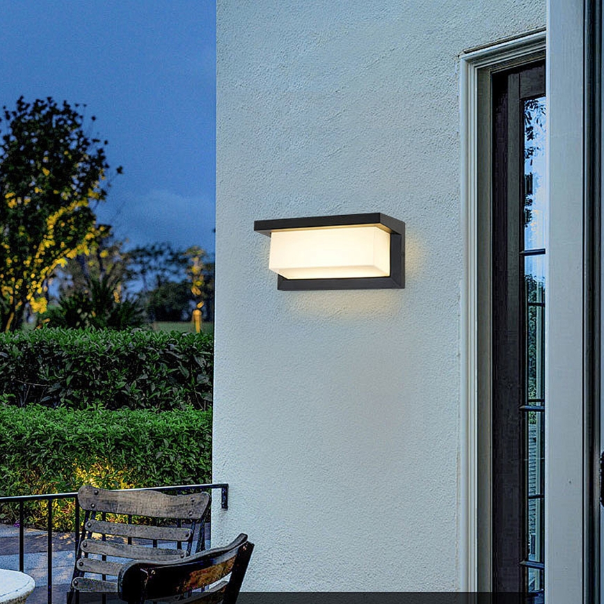 Brilagi - Applique murale extérieure BRICKY LED/12W/230V noir IP54