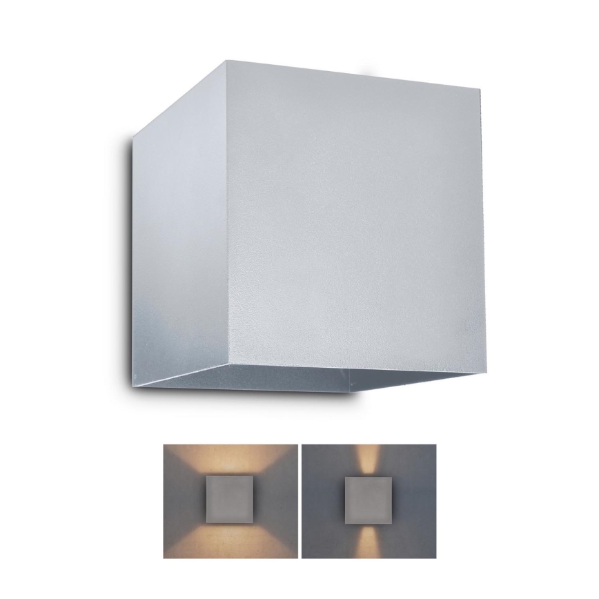 Brilagi - Applique murale extérieure CUBE LED/6W/230V gris IP54