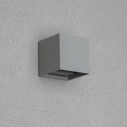Brilagi - Applique murale extérieure CUBE LED/6W/230V gris IP54