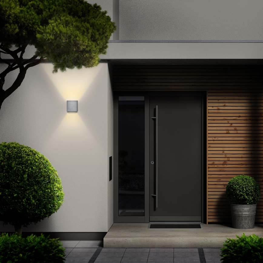 Brilagi - Applique murale extérieure CUBE LED/6W/230V gris IP54