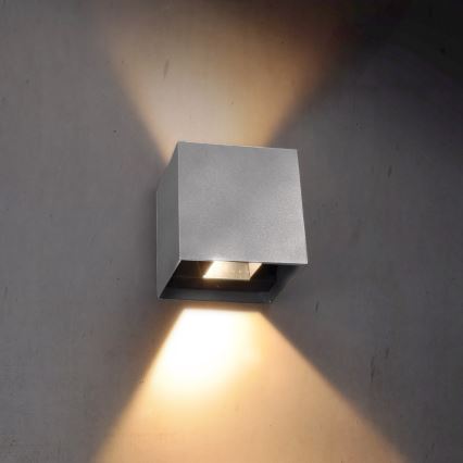 Brilagi - Applique murale extérieure CUBE LED/6W/230V gris IP54