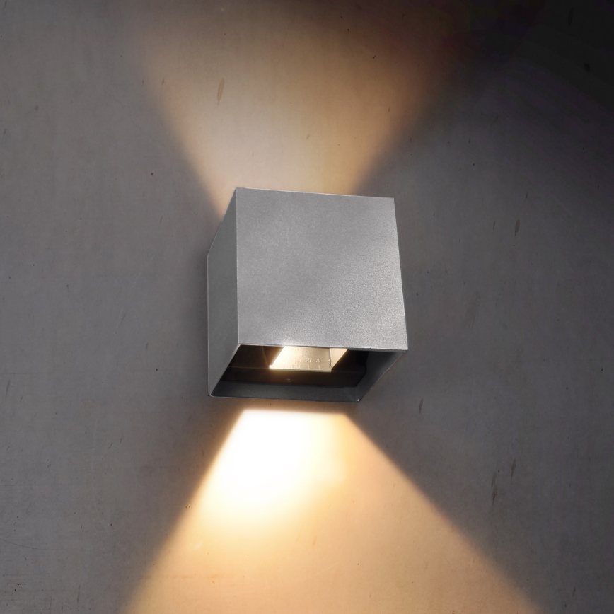 Brilagi - Applique murale extérieure CUBE LED/6W/230V gris IP54