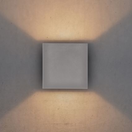 Brilagi - Applique murale extérieure CUBE LED/6W/230V gris IP54