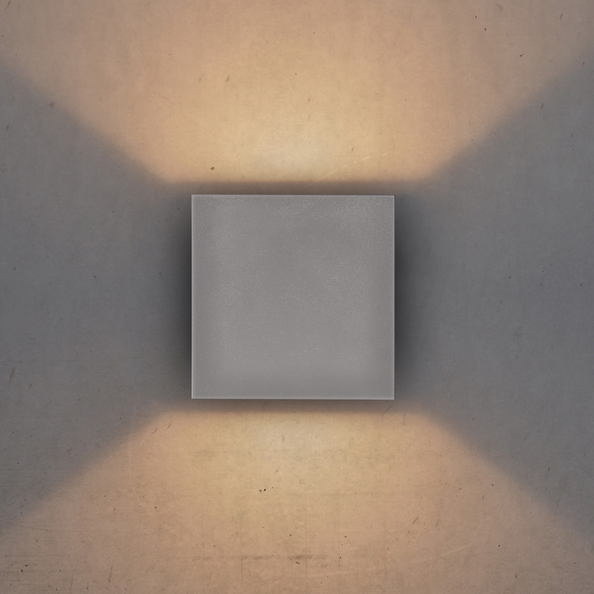 Brilagi - Applique murale extérieure CUBE LED/6W/230V gris IP54