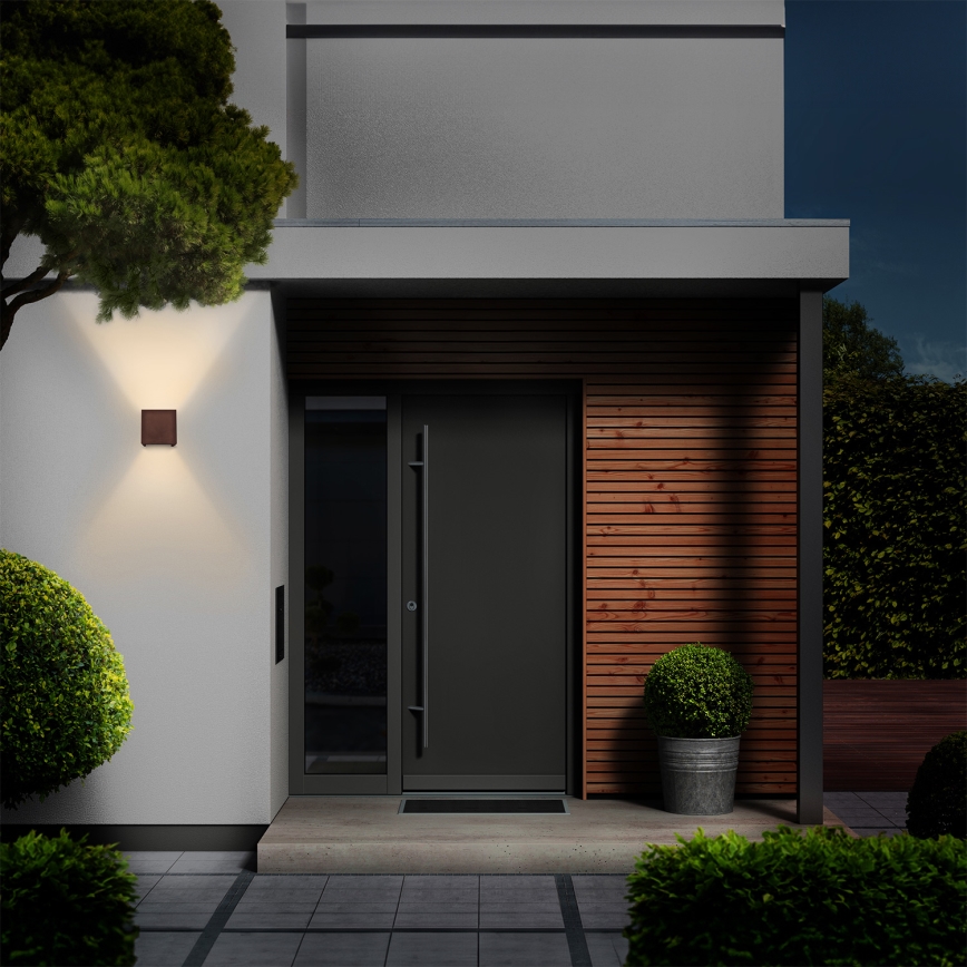 Brilagi - Applique murale extérieure CUBE LED/6W/230V marron IP54