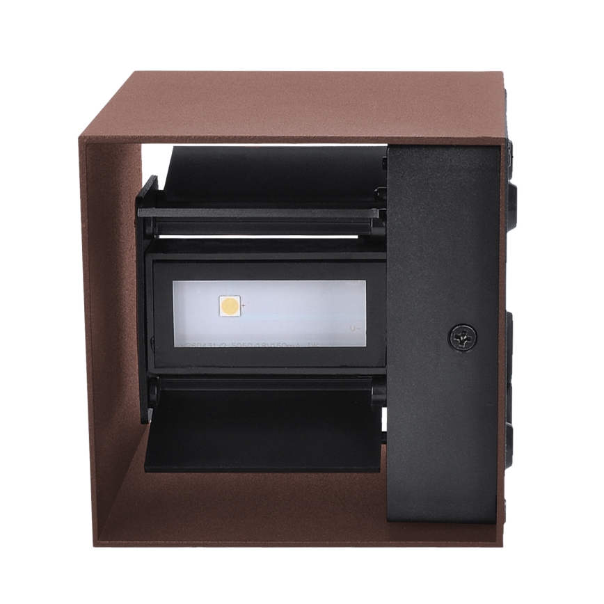 Brilagi - Applique murale extérieure CUBE LED/6W/230V marron IP54
