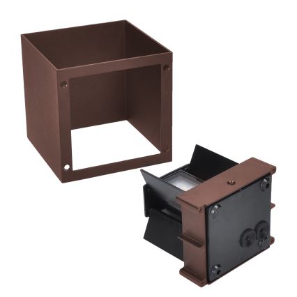 Brilagi - Applique murale extérieure CUBE LED/6W/230V marron IP54