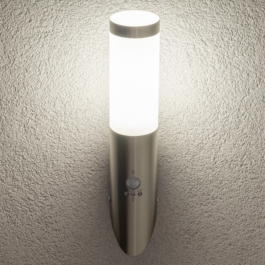 BRILAGI - Applique murale d'extérieur avec détecteur ELIA 1xE27/20W/230V IP44 chrome mat