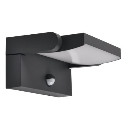 BRILAGI - Applique murale LED d'extérieur avec détecteur de mouvement et capteur crépusculaire ANKLE LED/12W/230V IP65 noire