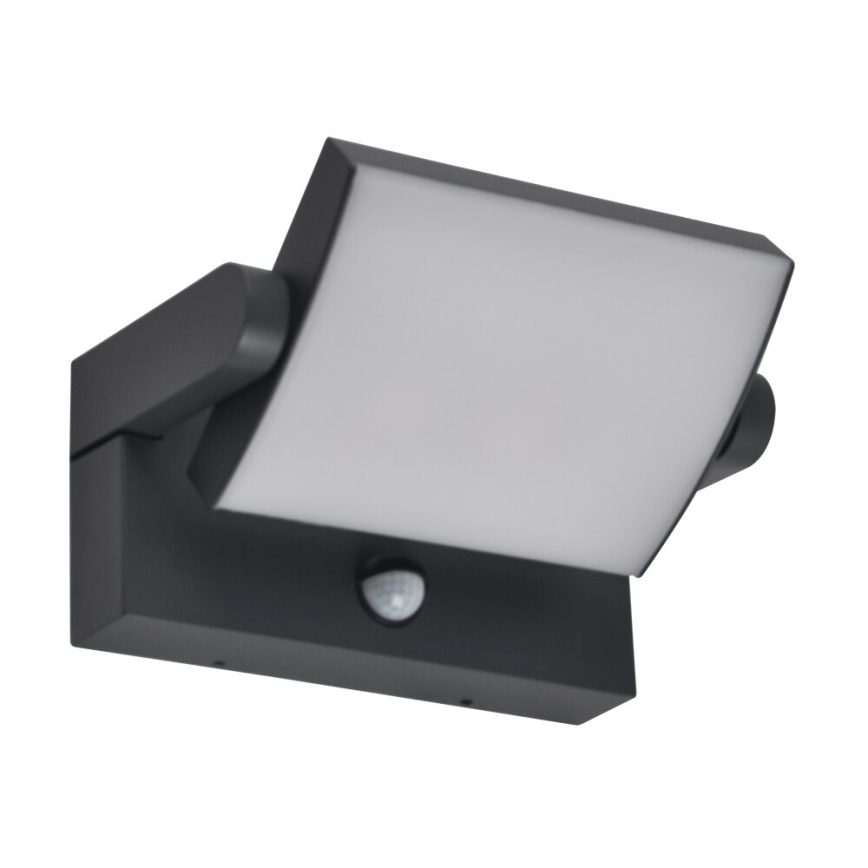 BRILAGI - Applique murale LED d'extérieur avec détecteur de mouvement et capteur crépusculaire ANKLE LED/12W/230V IP65 noire