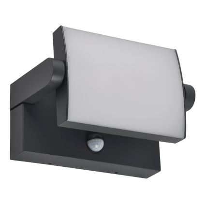 BRILAGI - Applique murale LED d'extérieur avec détecteur de mouvement et capteur crépusculaire ANKLE LED/12W/230V IP65 noire