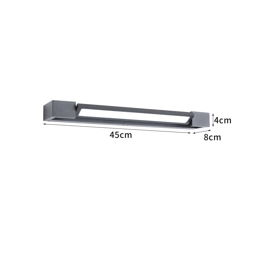 Brilagi - Applique murale d'extérieur LED AQUA LINE LED/12W/230V 45 cm IP44 anthracite IRC 90