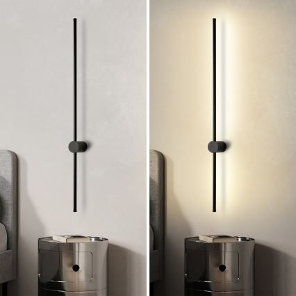 Brilagi - Applique murale d'extérieur AURA LED/20W/230V 3000K IP54 97 cm noir CRI 90