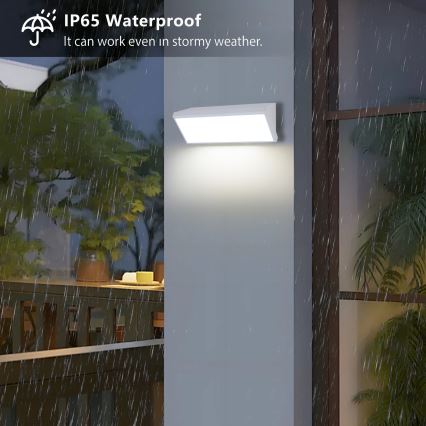 Brilagi - Applique murale d'extérieur LED avec détecteur TRIANGLE LED/42W/230V 45 cm blanche IP65