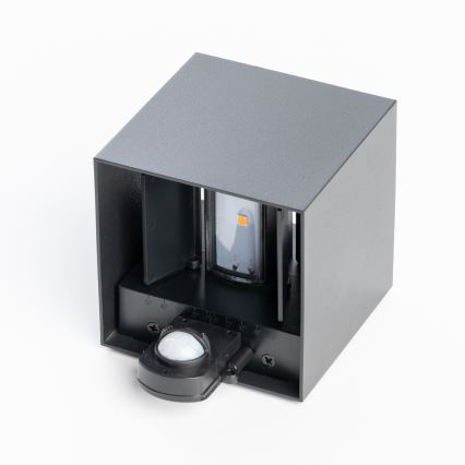 BRILAGI - Applique murale extérieure avec capteur CUBE LED/6W/230V antracite IP65