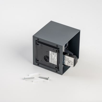 BRILAGI - Applique murale extérieure avec capteur CUBE LED/6W/230V antracite IP65
