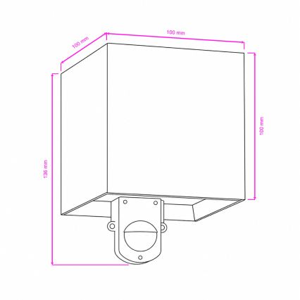 BRILAGI - Applique murale extérieure avec capteur CUBE LED/6W/230V antracite IP65