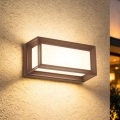 Brilagi - Applique murale extérieure LED avec détecteur PARKER LED/12W/230V marron IP44