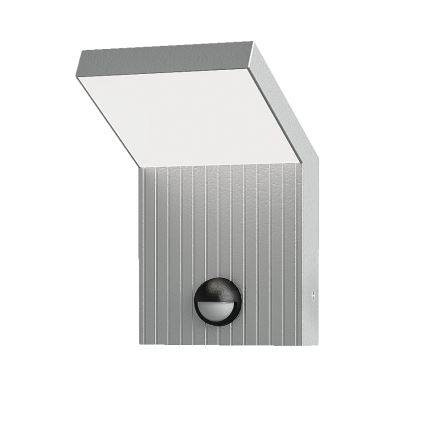 Brilagi - Applique murale d'extérieur LED avec capteur RIANO LED/8W/230V argentée IP65