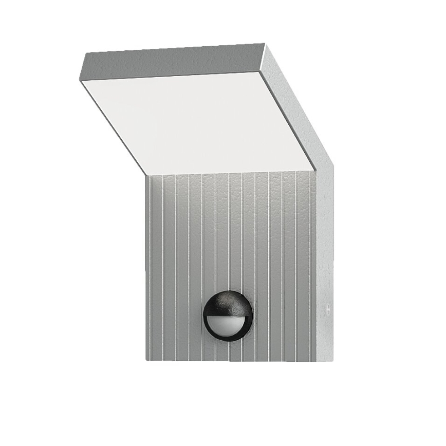 Brilagi - Applique murale d'extérieur LED avec capteur RIANO LED/8W/230V argentée IP65