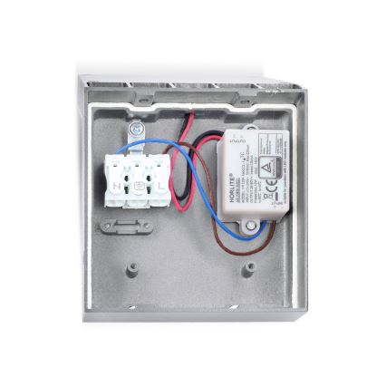 Brilagi - Applique murale d'extérieur LED avec capteur RIANO LED/8W/230V argentée IP65