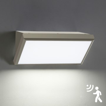 Brilagi - Applique murale extérieure LED avec détecteur TRIANGLE LED/20W/230V gris IP65