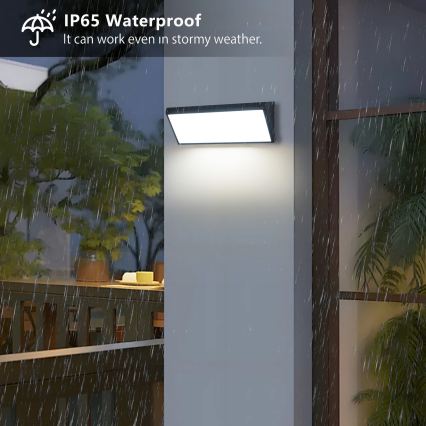 Brilagi - applique murale d'extérieur LED avec détecteur de mouvement TRIANGLE LED/42W/230V noire IP65