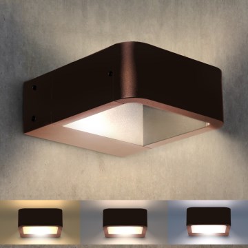 Brilagi - Applique murale extérieure LED BARI LED/7W/230V 3000/4000/6000K marron IP54