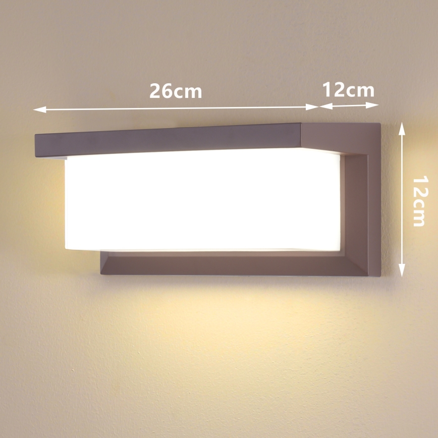 Brilagi - Applique murale extérieure LED BRICKY LED/12W/230V marron IP54
