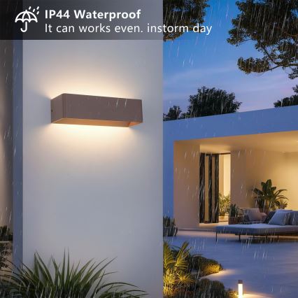 Brilagi - Applique murale extérieure LED DONNANI LED/12W/230V 30 cm marron IP44