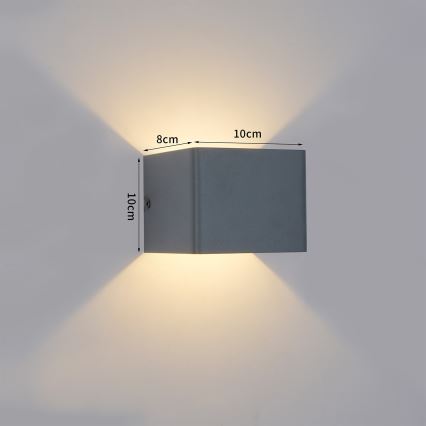 Brilagi - Applique murale extérieure LED DONNANI LED/5W/230V 10 cm anthracite IP44