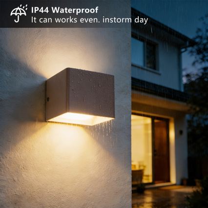 Brilagi - Applique murale extérieure LED DONNANI LED/5W/230V 10 cm marron IP44