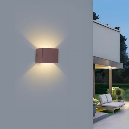 Brilagi - Applique murale extérieure LED DONNANI LED/5W/230V 10 cm marron IP44