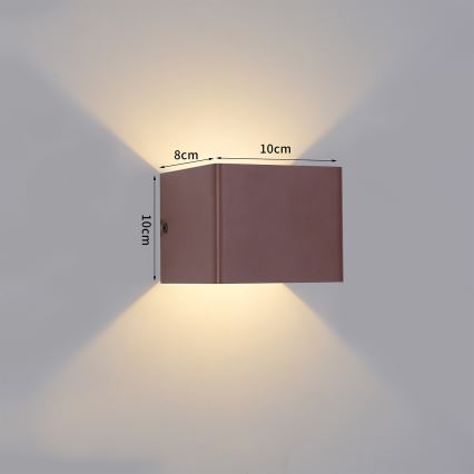 Brilagi - Applique murale extérieure LED DONNANI LED/5W/230V 10 cm marron IP44