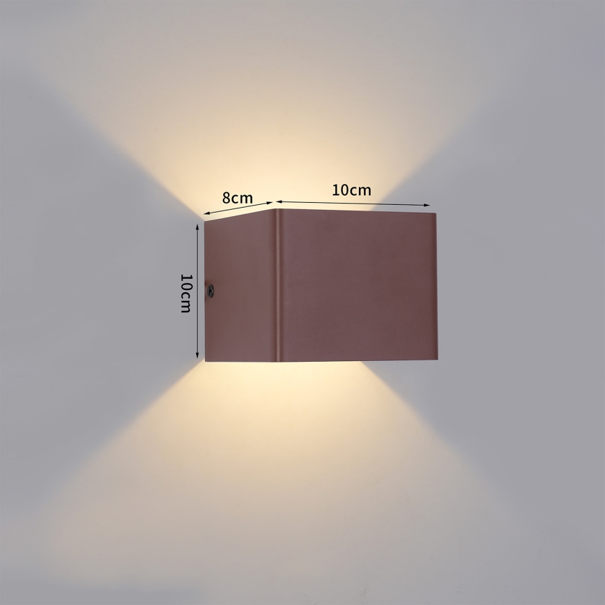 Brilagi - Applique murale extérieure LED DONNANI LED/5W/230V 10 cm marron IP44