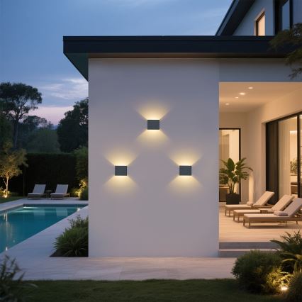 Brilagi - Applique murale extérieure LED DONNANI LED/5W/230V anthracite IP44