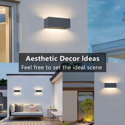 Brilagi - Applique murale extérieure LED DONNANI LED/7W/230V 20 cm anthracite IP44