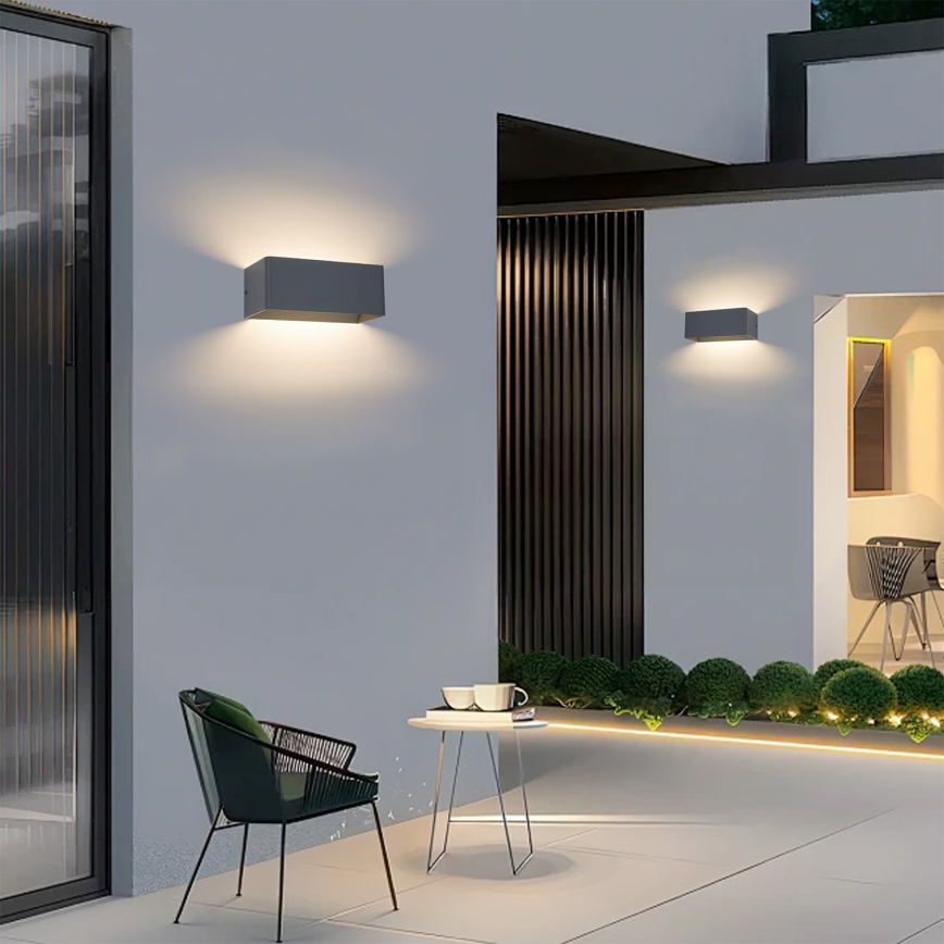 Brilagi - Applique murale extérieure LED DONNANI LED/7W/230V 20 cm anthracite IP44
