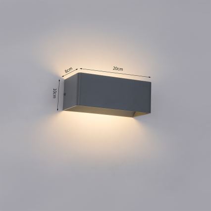 Brilagi - Applique murale extérieure LED DONNANI LED/7W/230V 20 cm anthracite IP44