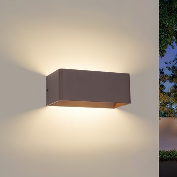 Brilagi - Applique murale extérieure LED DONNANI LED/7W/230V 20 cm marron IP44