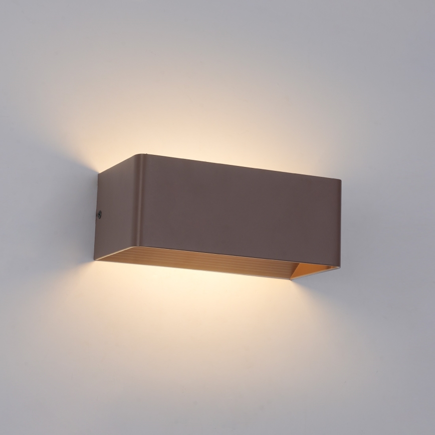 Brilagi - Applique murale extérieure LED DONNANI LED/7W/230V 20 cm marron IP44