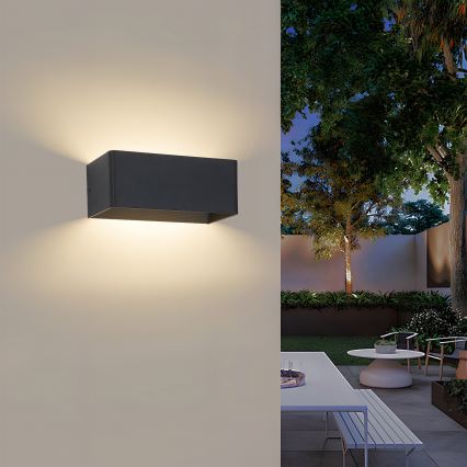 Brilagi - Applique murale extérieure LED DONNANI LED/7W/230V noire IP44